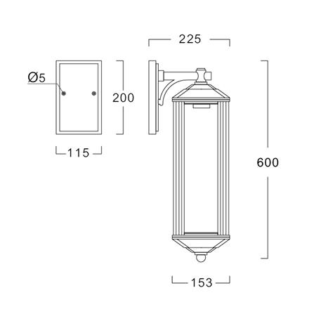 ไฟกิ่งนอก L&E 36-01832 สีดำ_4