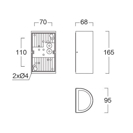 ไฟผนังภายนอก L&E 36-01911 สีดำ_5