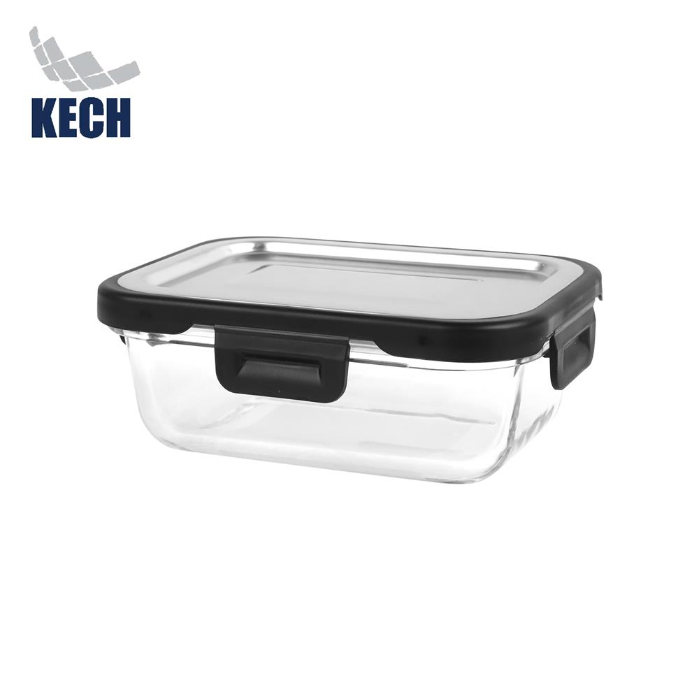 กล่องอาหารแก้ว KECH VENICE SS 0.4 ลิตร สีใส_1