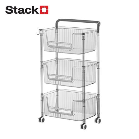 ชั้นวางของ 3 ชั้น STACKO BREIS 38.5x27.6x74.5 ซม. สีใส_0