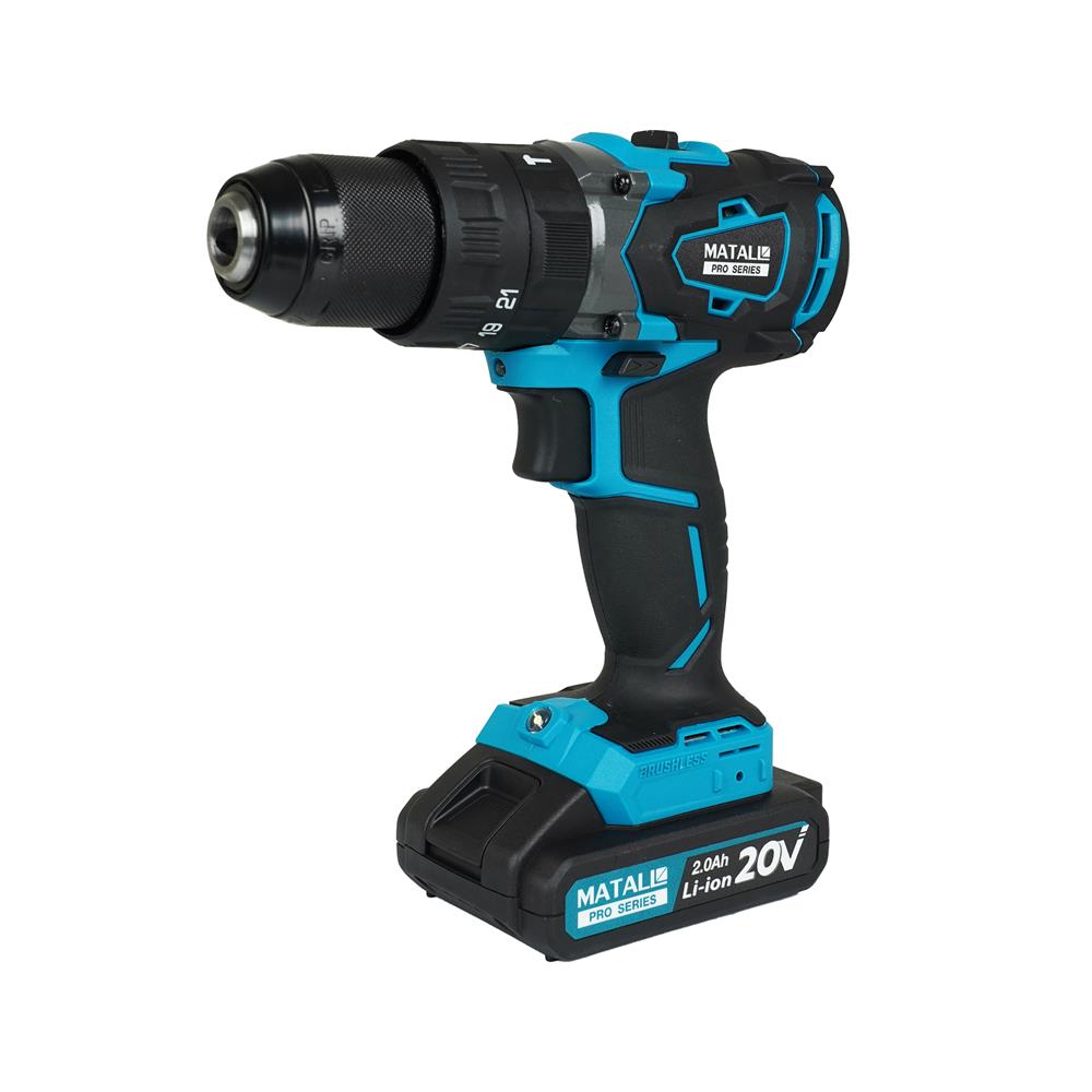 สว่านกระแทกไร้สาย (พร้อมแบตเตอรี่) MATALL PRO CD2060T BL 20 โวลต์