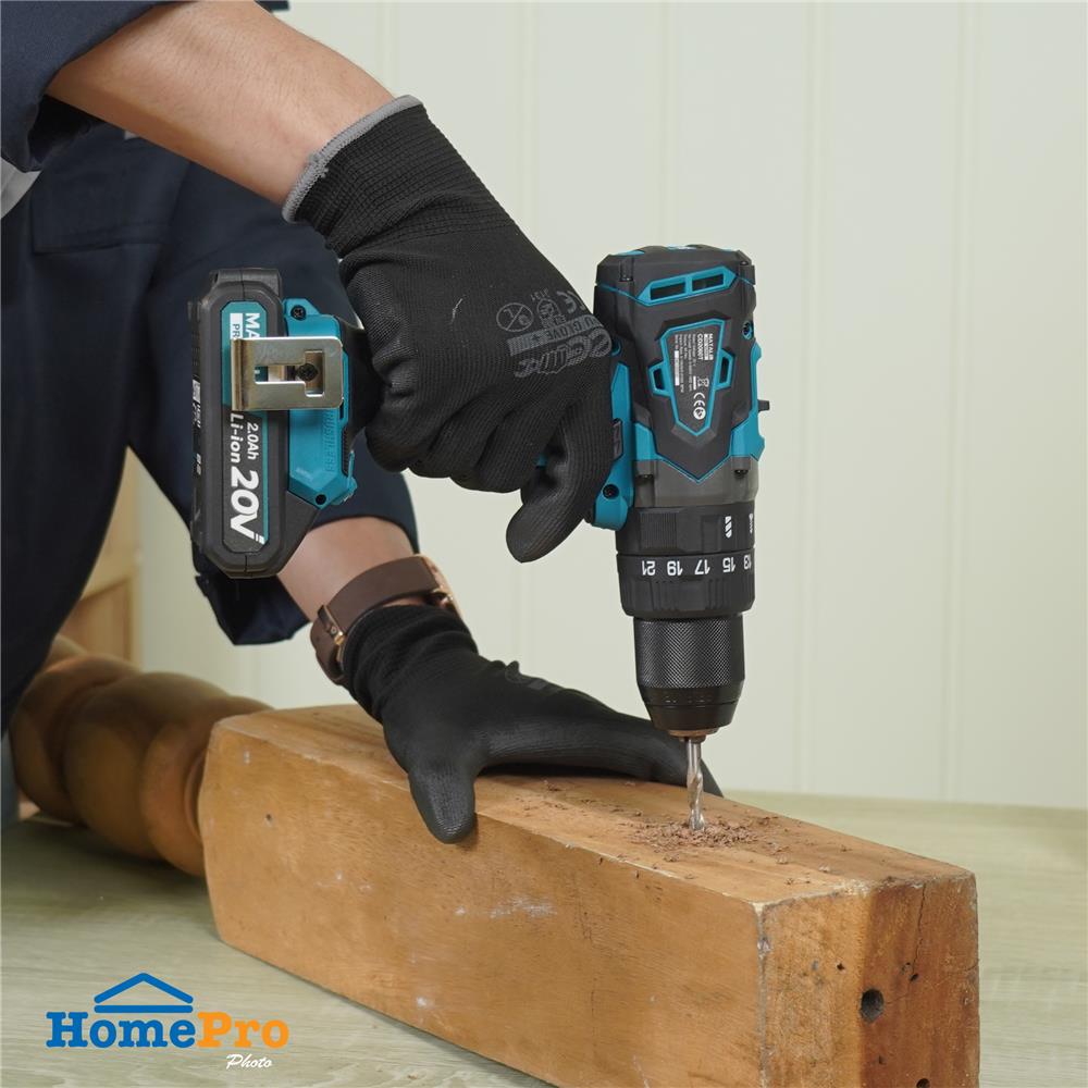 สว่านกระแทกไร้สาย (พร้อมแบตเตอรี่) MATALL PRO CD2060T BL 20 โวลต์