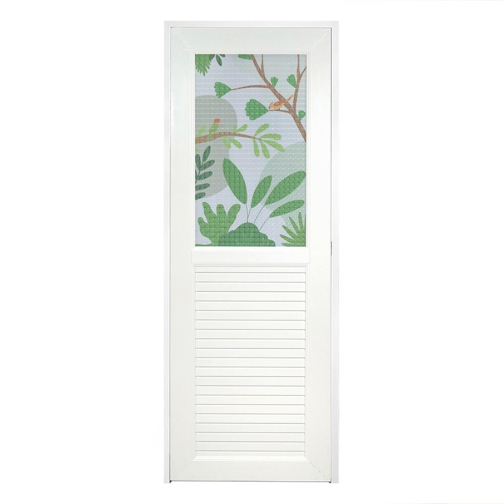 ประตูห้องน้ำ UPVC AZLE TROPICAL 70X200 ซม. สีขาว พร้อมวงกบ ไม่เจาะลูกบิด