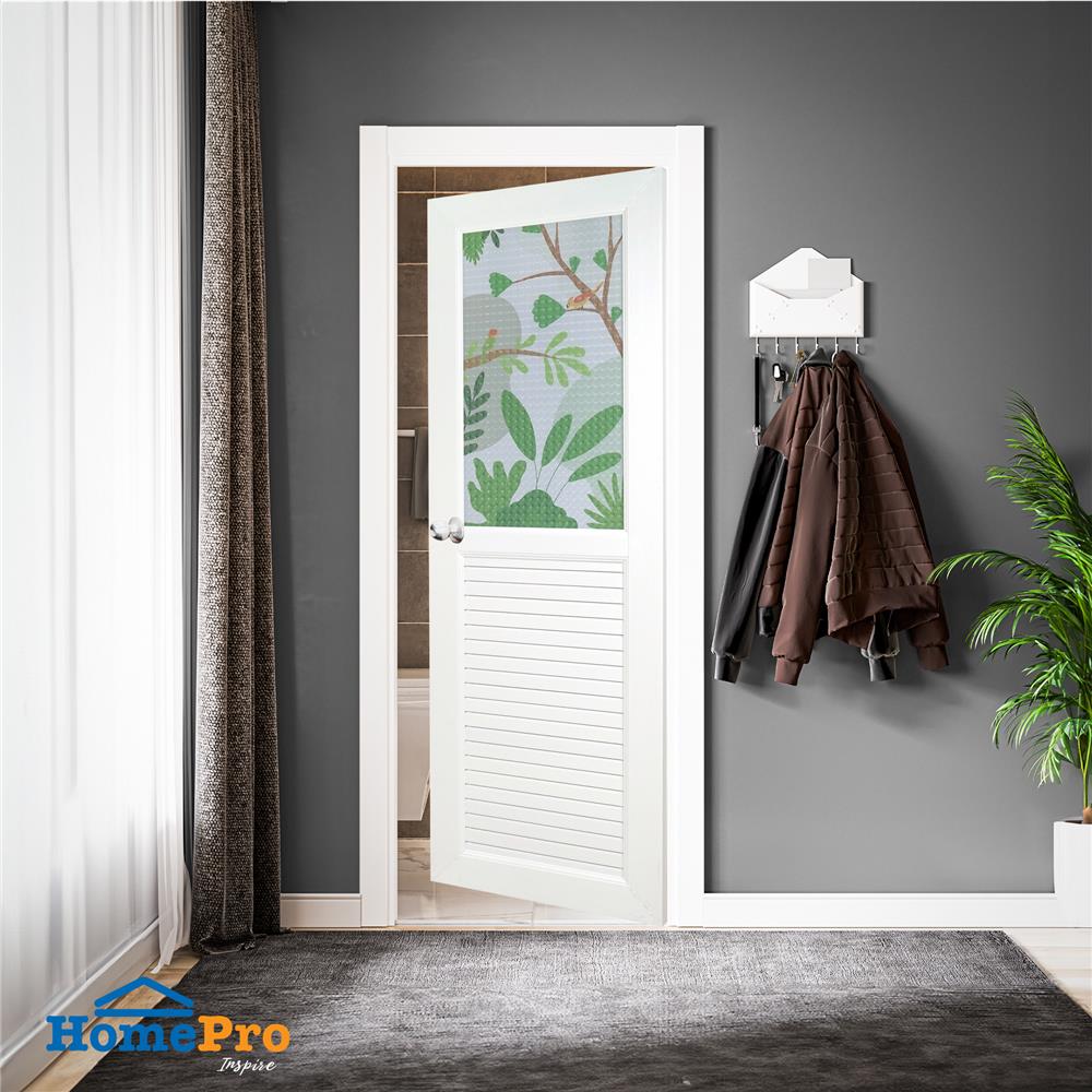 ประตูห้องน้ำ UPVC AZLE TROPICAL 70X200 ซม. สีขาว พร้อมวงกบ ไม่เจาะลูกบิด