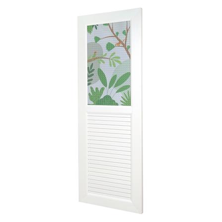ประตูห้องน้ำ UPVC AZLE TROPICAL 70X200 ซม. สีขาว พร้อมวงกบ ไม่เจาะลูกบิด_1