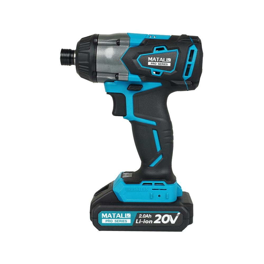 สว่านไขควงกระแทกไร้สาย (พร้อมแบตเตอรี่) MATALL PRO IW2035H BL 20 โวลต์