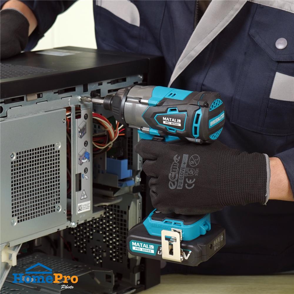 สว่านไขควงกระแทกไร้สาย (พร้อมแบตเตอรี่) MATALL PRO IW2035H BL 20 โวลต์