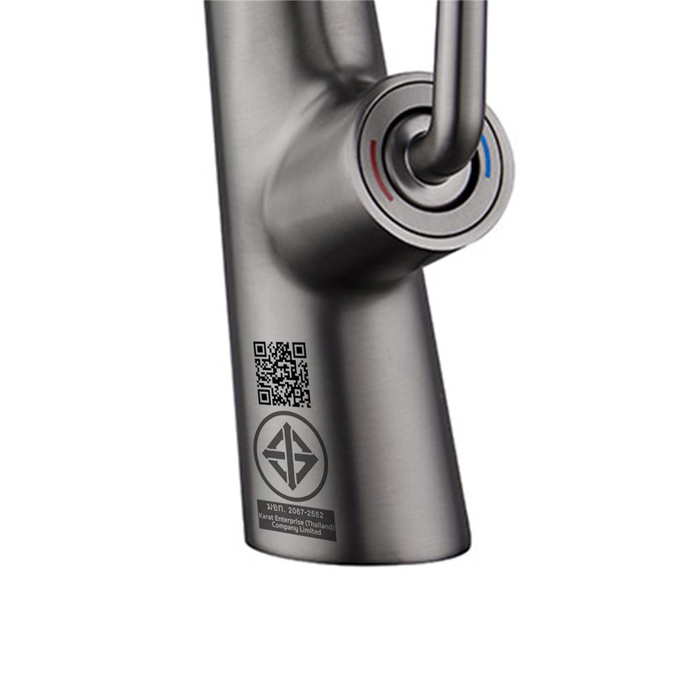 ก๊อกอ่างล้างหน้าผสม ESTHER EF-04-622-68 สีเทา