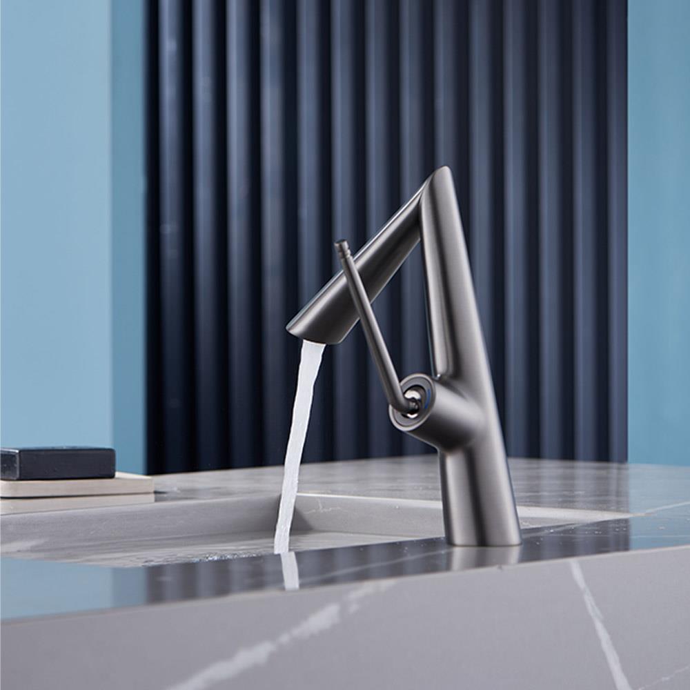 ก๊อกอ่างล้างหน้าผสม ESTHER EF-04-622-68 สีเทา