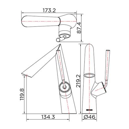 ก๊อกอ่างล้างหน้าผสม ESTHER EF-04-622-50 สีโครม_3