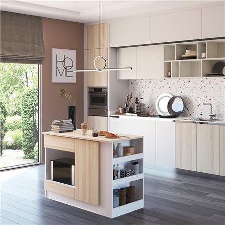 เคาน์เตอร์บาร์ชั้นวางฝั่งซ้าย SB FURNITURE SENDO 19210225 120 ซม. สีขาว_3