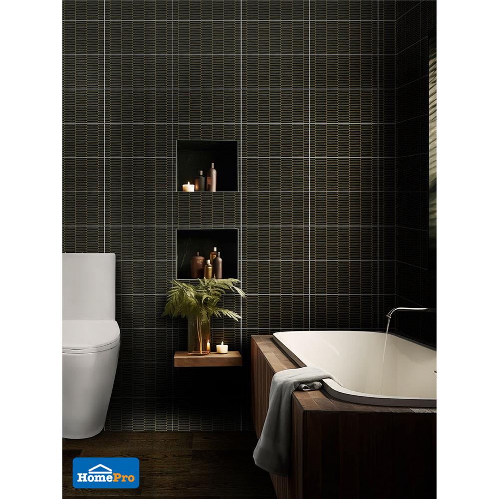 กระเบื้องผนัง 30x60 ซม. EAST ATHENA แอรีส แบล็ค A 1.44 ตร.ม.