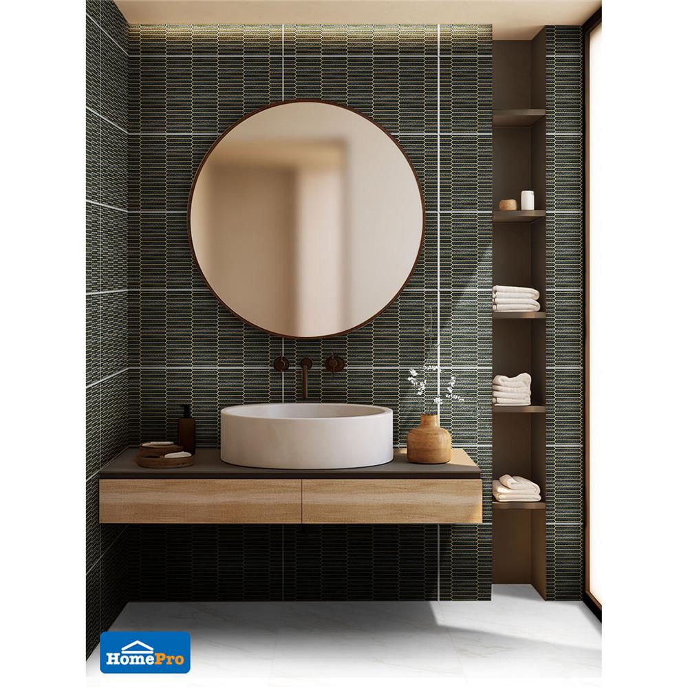 กระเบื้องผนัง 30x60 ซม. EAST ATHENA แอรีส แบล็ค A 1.44 ตร.ม.