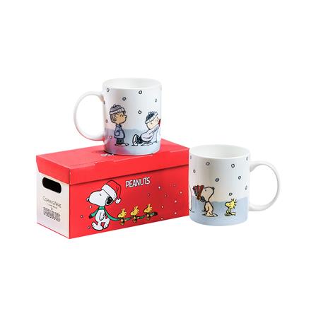 ชุดแก้วหู BONE CHINA CORELLE SNOOPY SNOW 410 มล. 2 ใบ_2