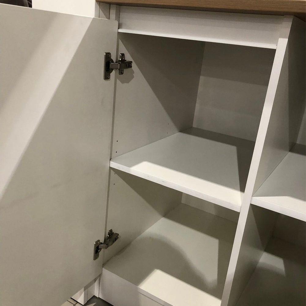 เคาน์เตอร์บาร์ชั้นวางฝั่งขวา SB FURNITURE SATOMI 19210736 140 ซม. สีขาว