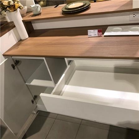 เคาน์เตอร์บาร์ชั้นวางฝั่งขวา SB FURNITURE SATOMI 19210736 140 ซม. สีขาว_3