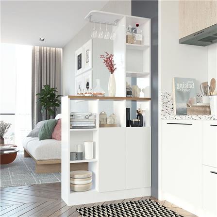 เคาน์เตอร์บาร์ SB FURNITURE BURGESS 19209650 90 ซม. สีขาว_1