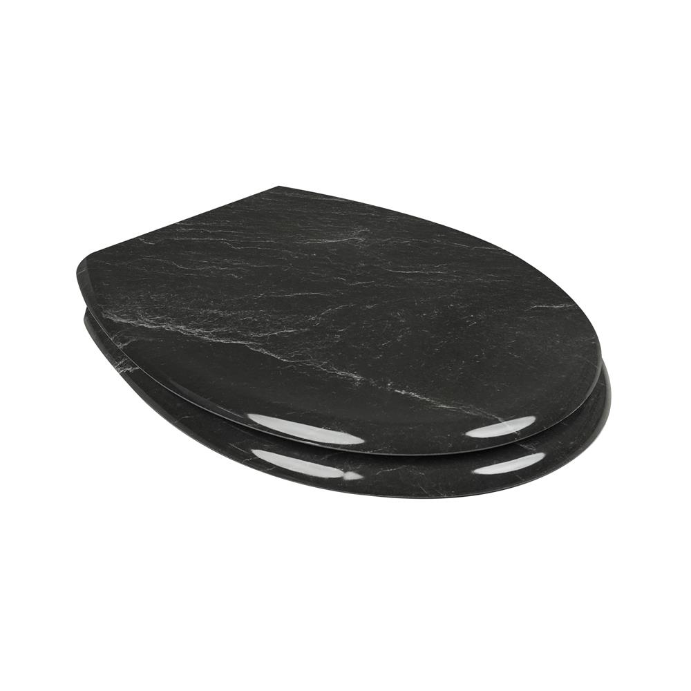 ฝารองนั่ง MOYA DUROPLAST 23EVD01 ลายหินอ่อนดำ_1