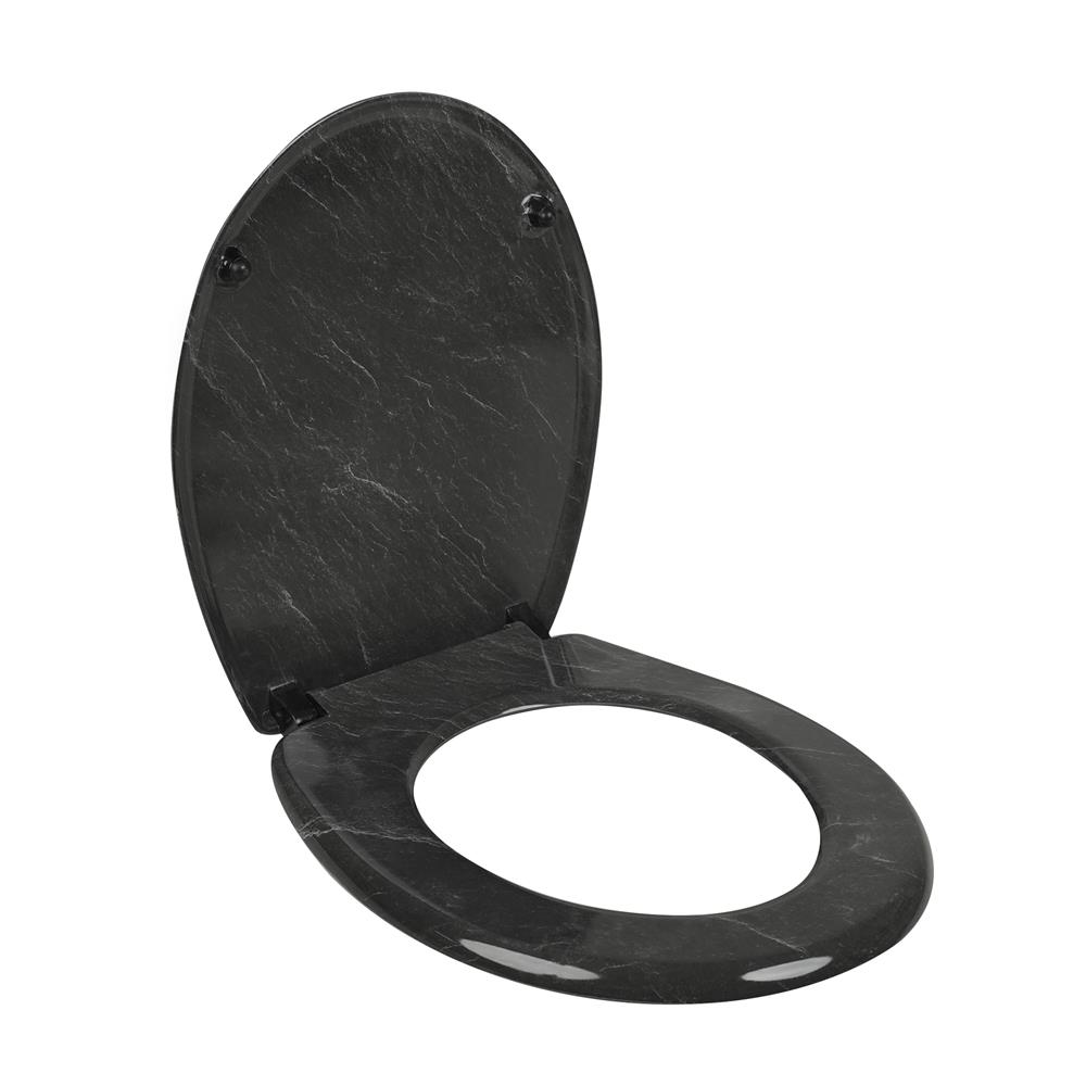 ฝารองนั่ง MOYA DUROPLAST 23EVD01 ลายหินอ่อนดำ