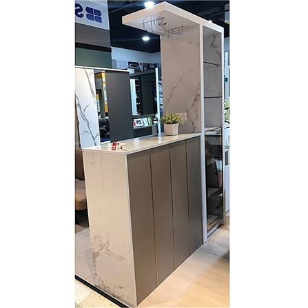 เคาน์เตอร์บาร์ตู้โชว์ฝั่งขวา SB FURNITURE MABEL 19208280 150 ซม. ลายหินอ่อนขาว_3