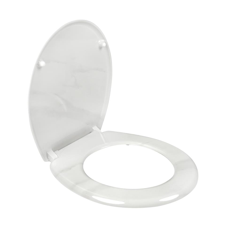 ฝารองนั่ง MOYA DUROPLAST 23EVD02 ลายหินอ่อนขาว