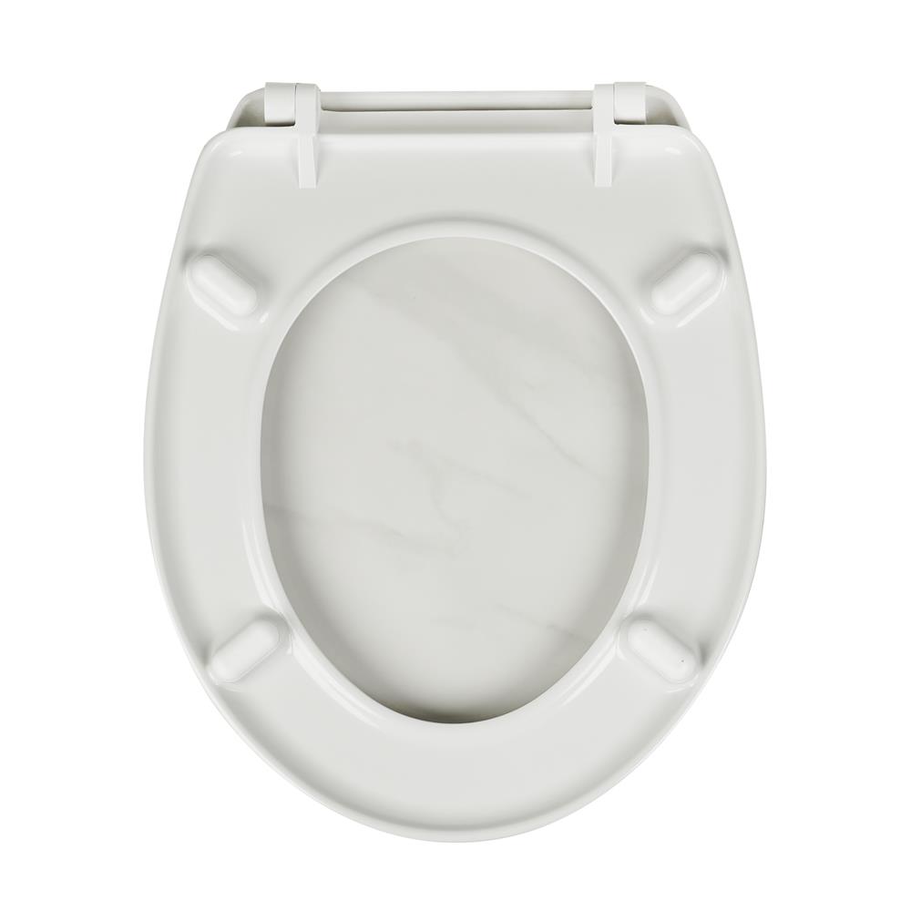 ฝารองนั่ง MOYA DUROPLAST 23EVD02 ลายหินอ่อนขาว