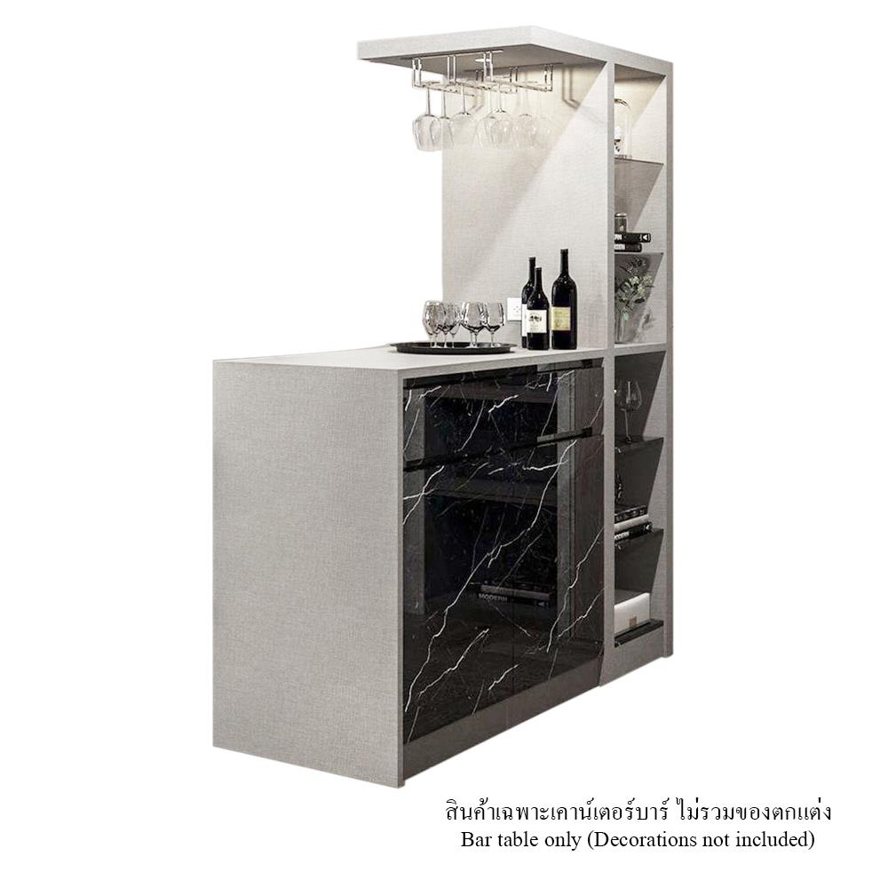 เคาน์เตอร์บาร์ตู้โชว์ฝั่งซ้าย SB FURNITURE MABEL 19208283 170 ซม. ลายหินอ่อนดำ