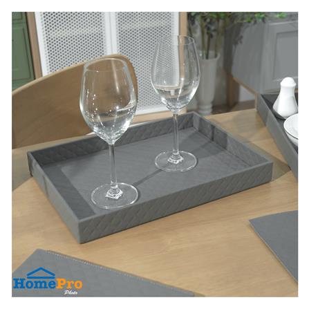 ถาด PVC KECH PERTH L 35x25x3.5 ซม. สีเทา_4