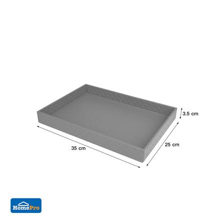 ถาด PVC KECH PERTH L 35x25x3.5 ซม. สีเทา_5