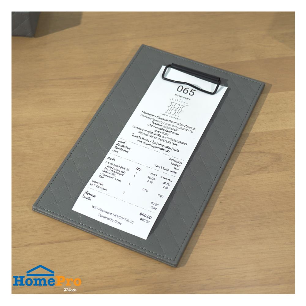 สมุดเช็คบิล PVC KECH PERTH สีเทา