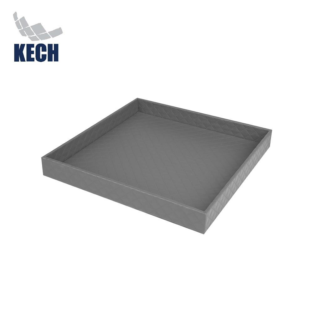ถาด PVC KECH PERTH M 30.5x30.5x3.5 ซม. สีเทา_1