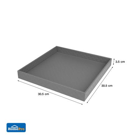 ถาด PVC KECH PERTH M 30.5x30.5x3.5 ซม. สีเทา_5