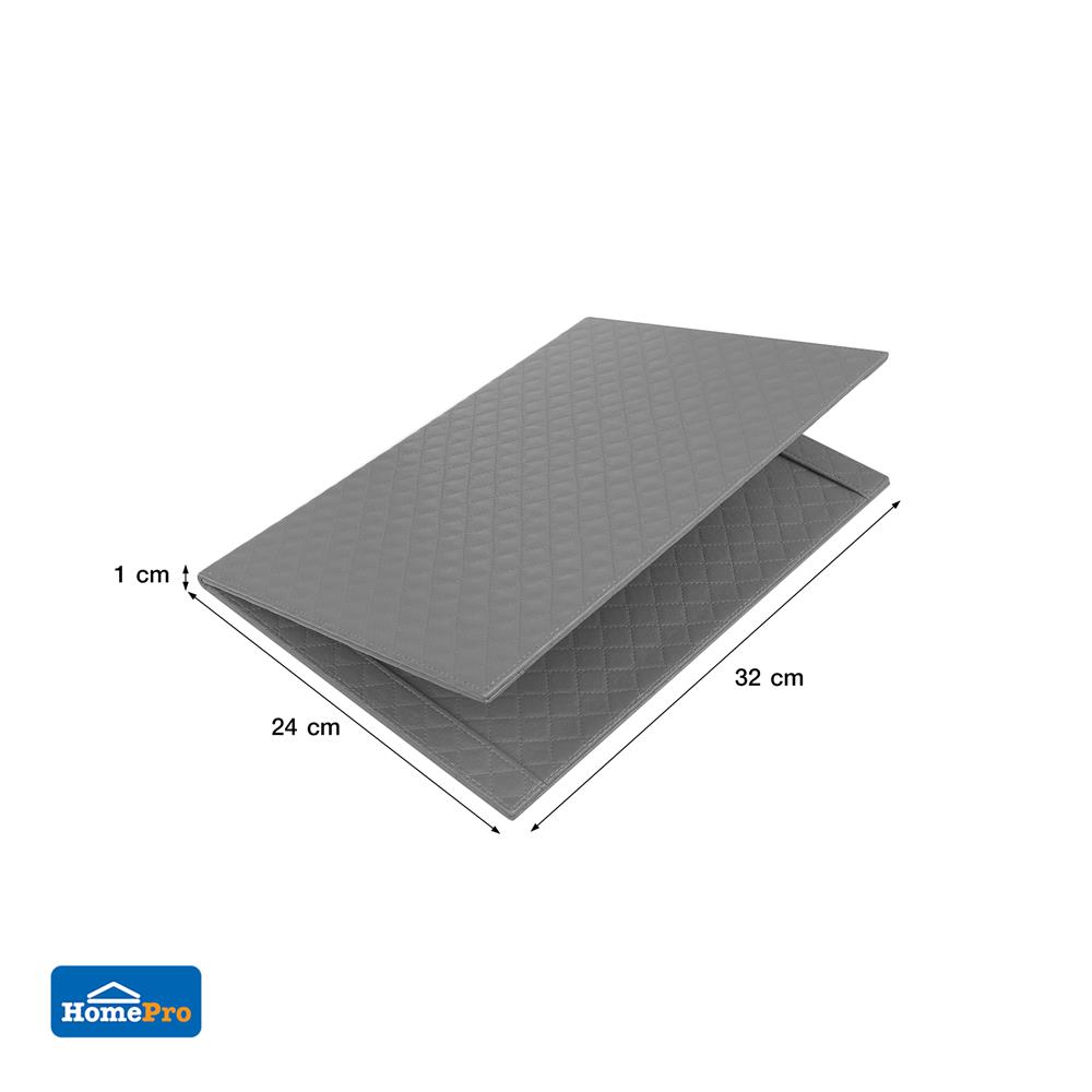 สมุดใส่เมนู PVC KECH PERTH สีเทา