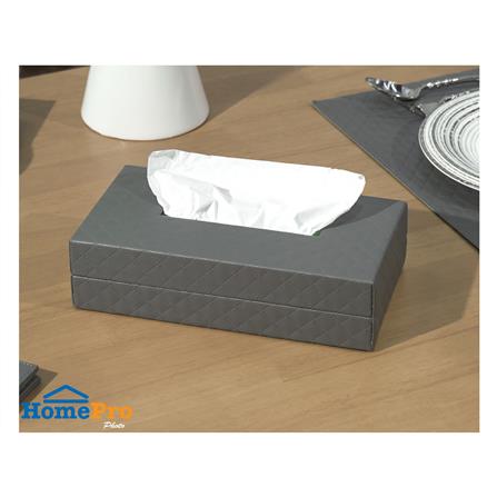 กล่องทิชชู่แผ่น PVC KECH PERTH สีเทา_5