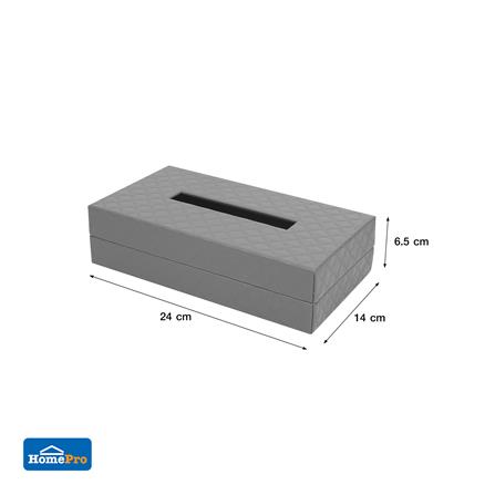 กล่องทิชชู่แผ่น PVC KECH PERTH สีเทา_6
