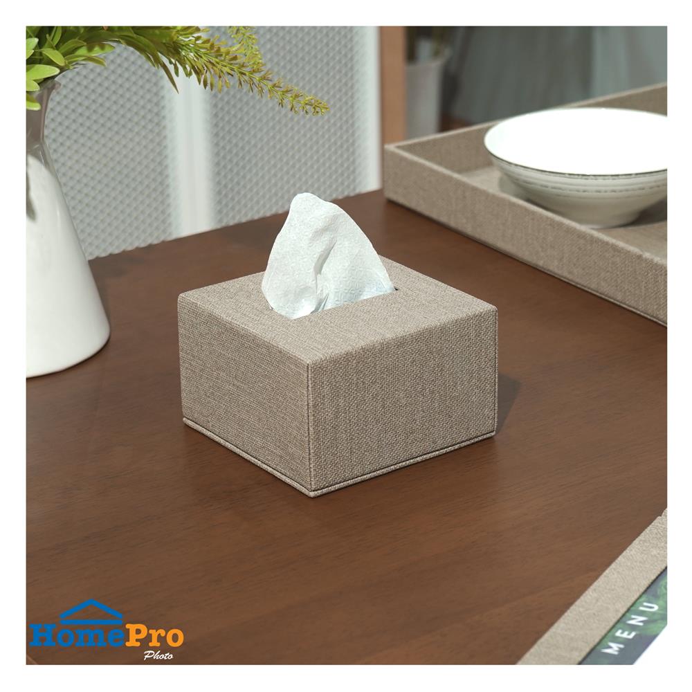 กล่องทิชชู่ POPUP PVC KECH RIPON สีน้ำตาล