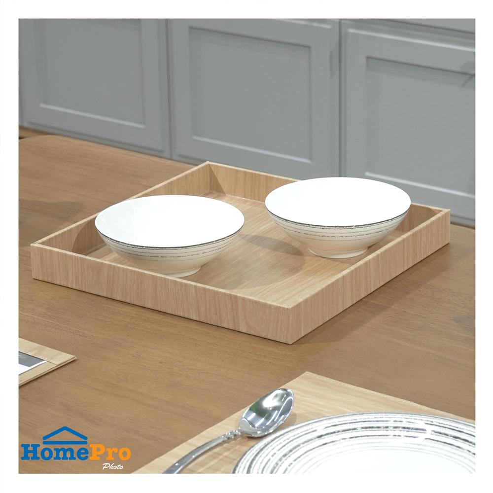 ถาด PVC KECH WOLVER M 30.5x30.5x3.5 ซม. สีเบจ