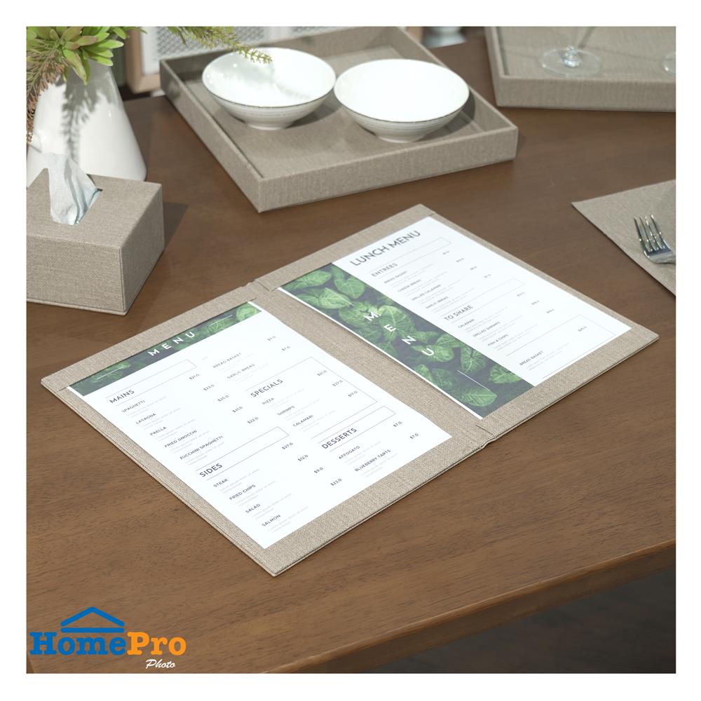 สมุดใส่เมนู PVC KECH RIPON สีน้ำตาล