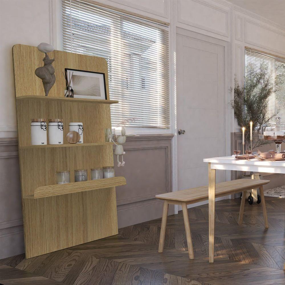 ชั้นวางของโล่ง SB FURNITURE MELLOE 19216513 80 ซม. สีแคนยอนโอ๊ค