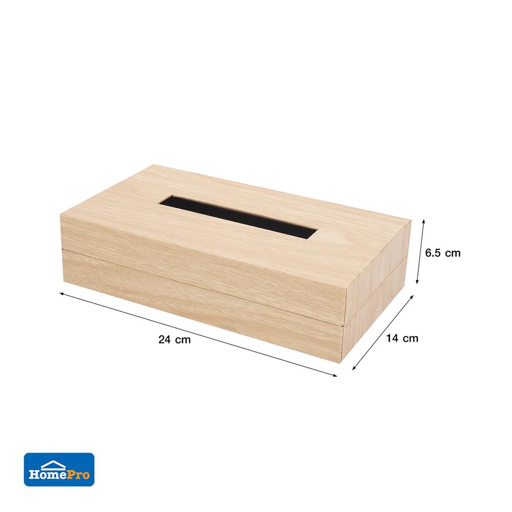 กล่องทิชชู่แผ่น PVC KECH WOLVER สีเบจ