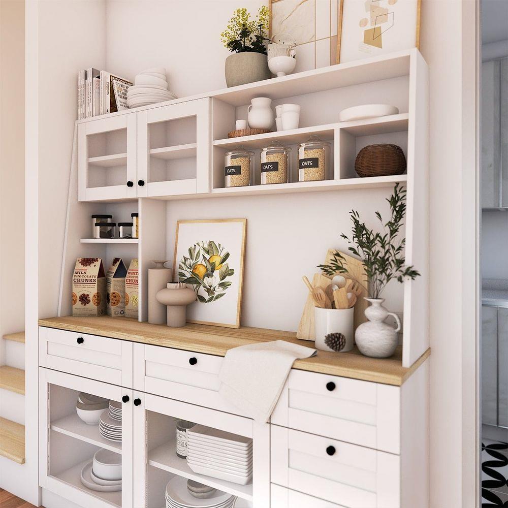 ตู้สูง SB FURNITURE ROHAN 19211944 160 ซม. สีขาว