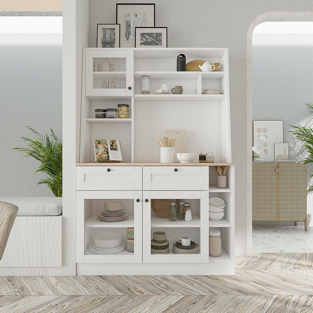 ตู้สูง SB FURNITURE ROHAN 19211943 120 ซม. สีขาว