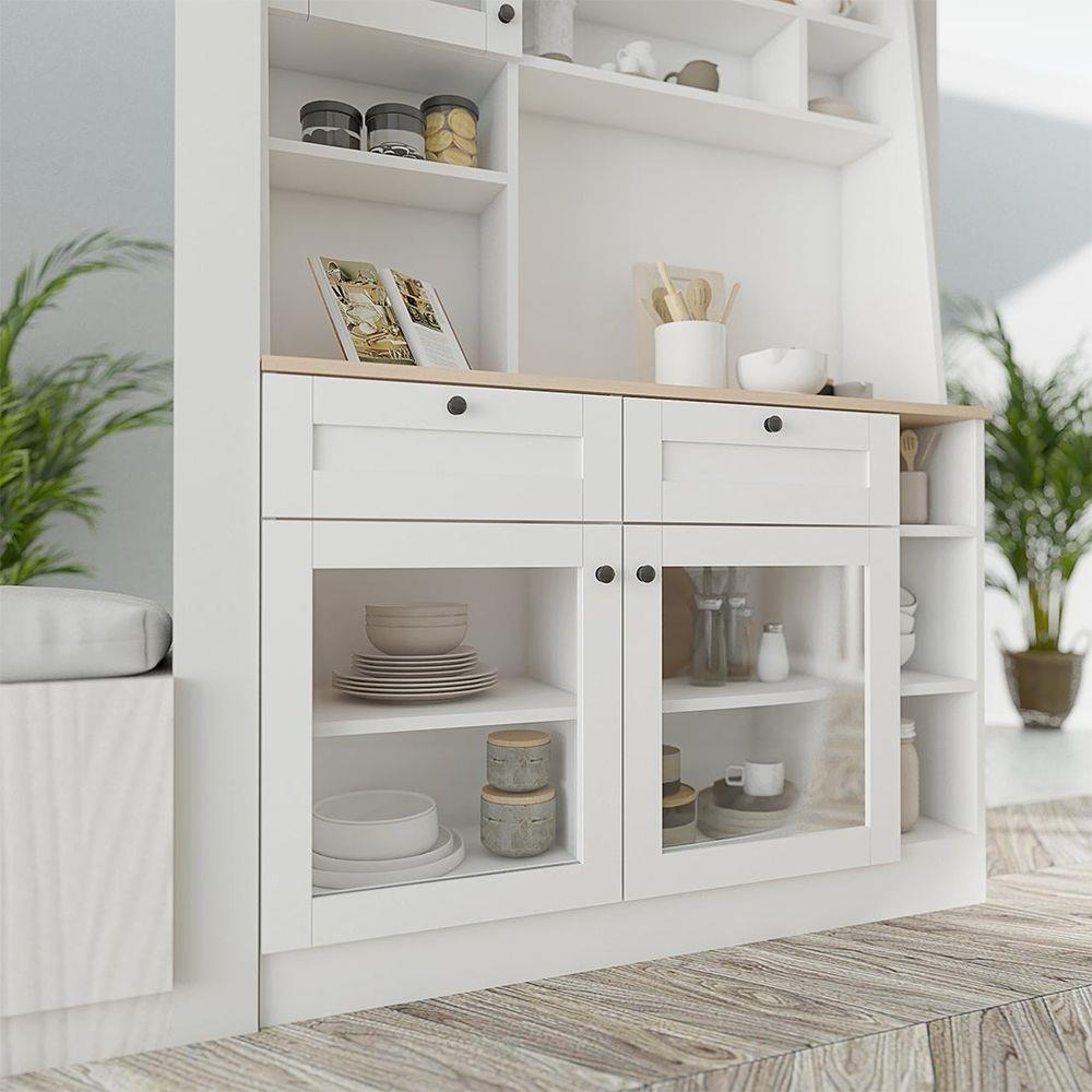 ตู้สูง SB FURNITURE ROHAN 19211943 120 ซม. สีขาว