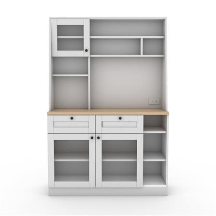 ตู้สูง SB FURNITURE ROHAN 19211943 120 ซม. สีขาว_1