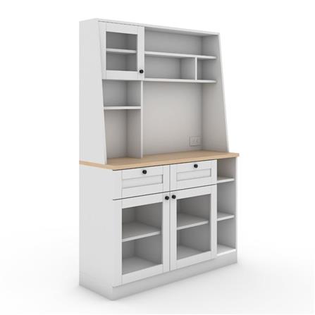 ตู้สูง SB FURNITURE ROHAN 19211943 120 ซม. สีขาว_2