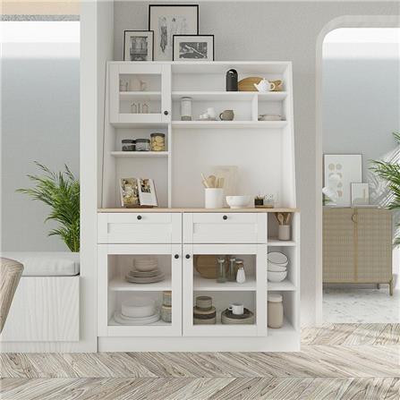 ตู้สูง SB FURNITURE ROHAN 19211943 120 ซม. สีขาว_3