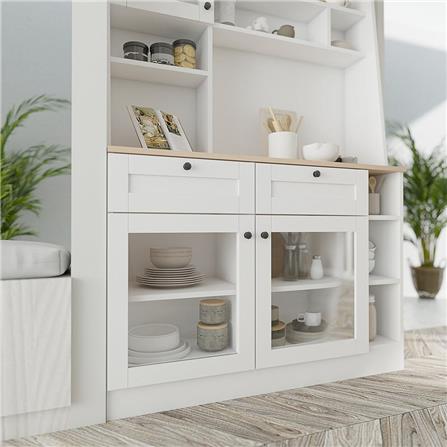 ตู้สูง SB FURNITURE ROHAN 19211943 120 ซม. สีขาว_5