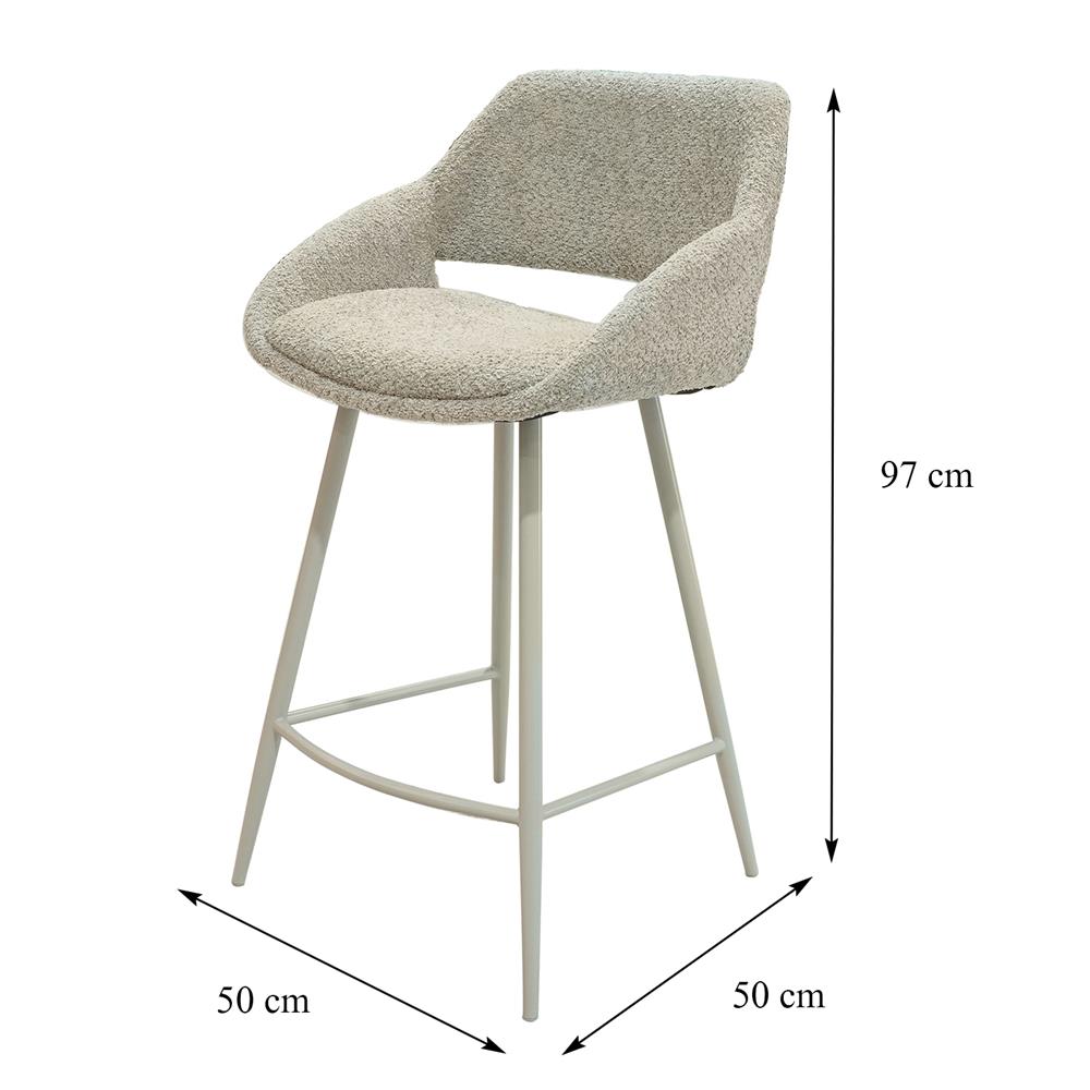 เก้าอี้บาร์ FURDINI BELL สีน้ำตาลอมเทา