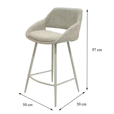 เก้าอี้บาร์ FURDINI BELL สีน้ำตาลอมเทา_10