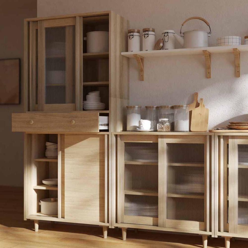 ตู้สูง SB FURNITURE RIKU 19215941 80 ซม. สีแคนยอนโอ๊ค